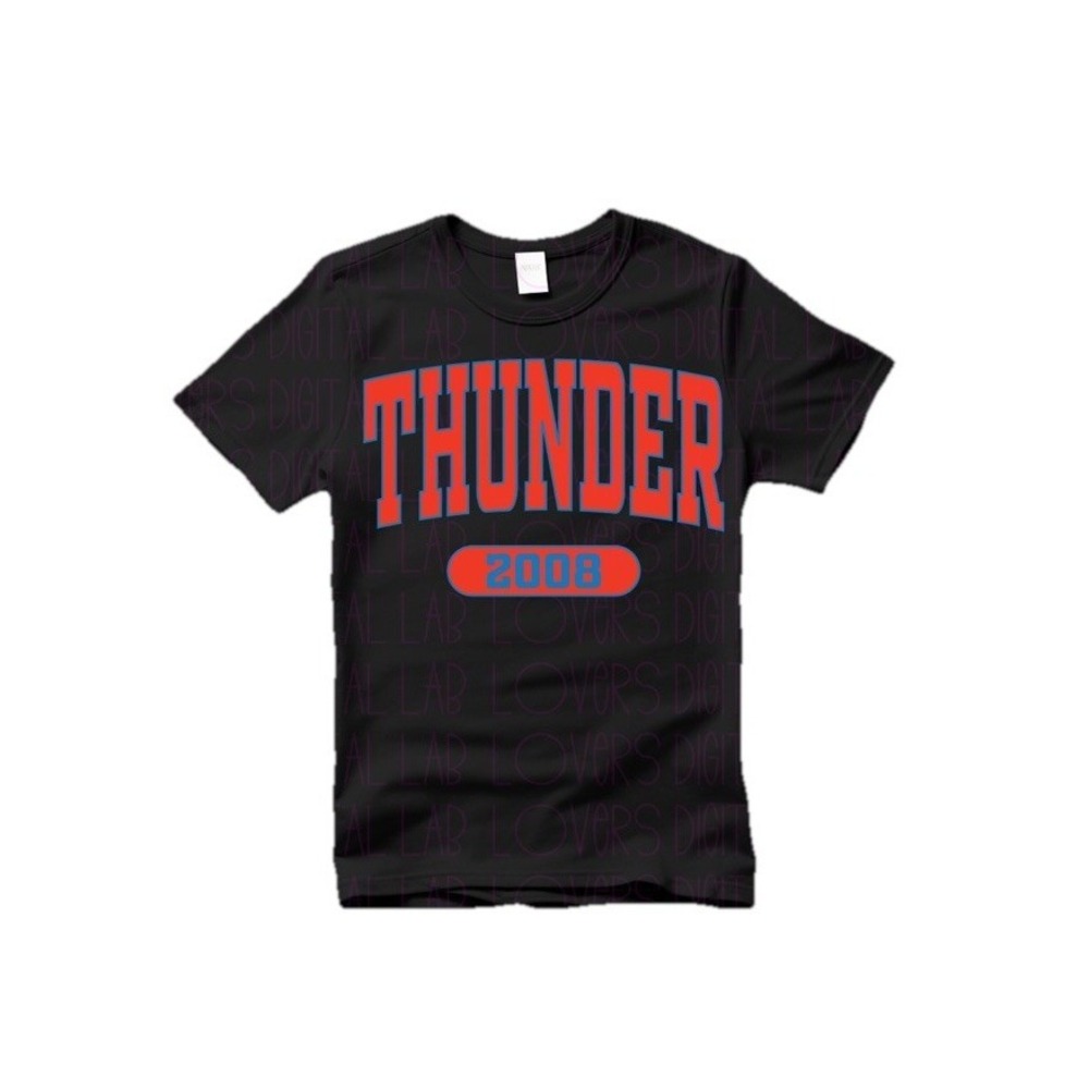 Thunder Basketball Adult Unisex T-shirt Basketball Size Medium